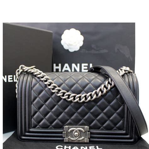 chanel boy bag black fur|chanel handbags for boys.